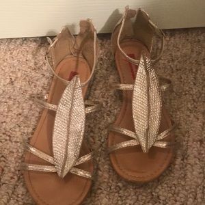 Silver leaf sandals